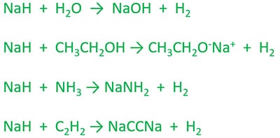 ionic hydrides strong reducing agents